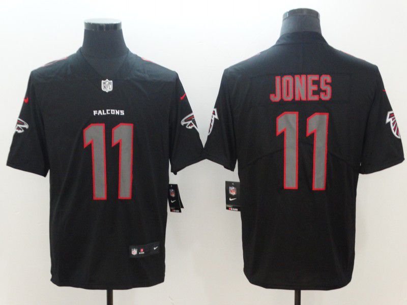 Men Atlanta Falcons #11 Jones Nike Fashion Impact Black Color Rush Limited NFL Jerseys->new orleans saints->NFL Jersey